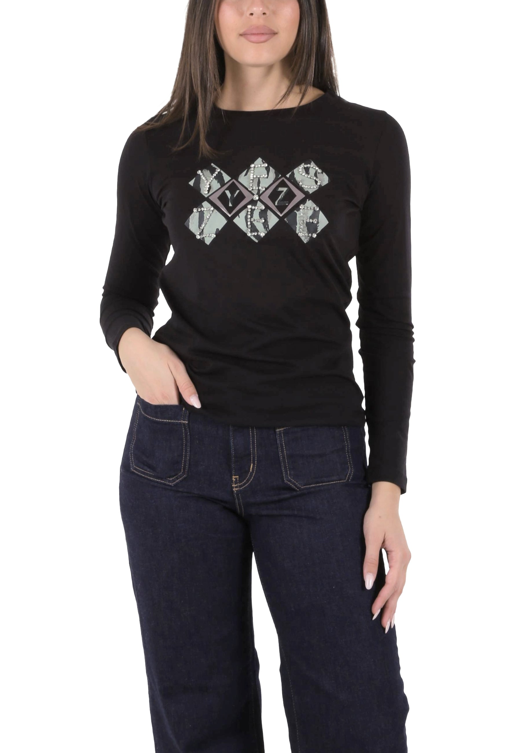 T-shirt Nero Yes-zee