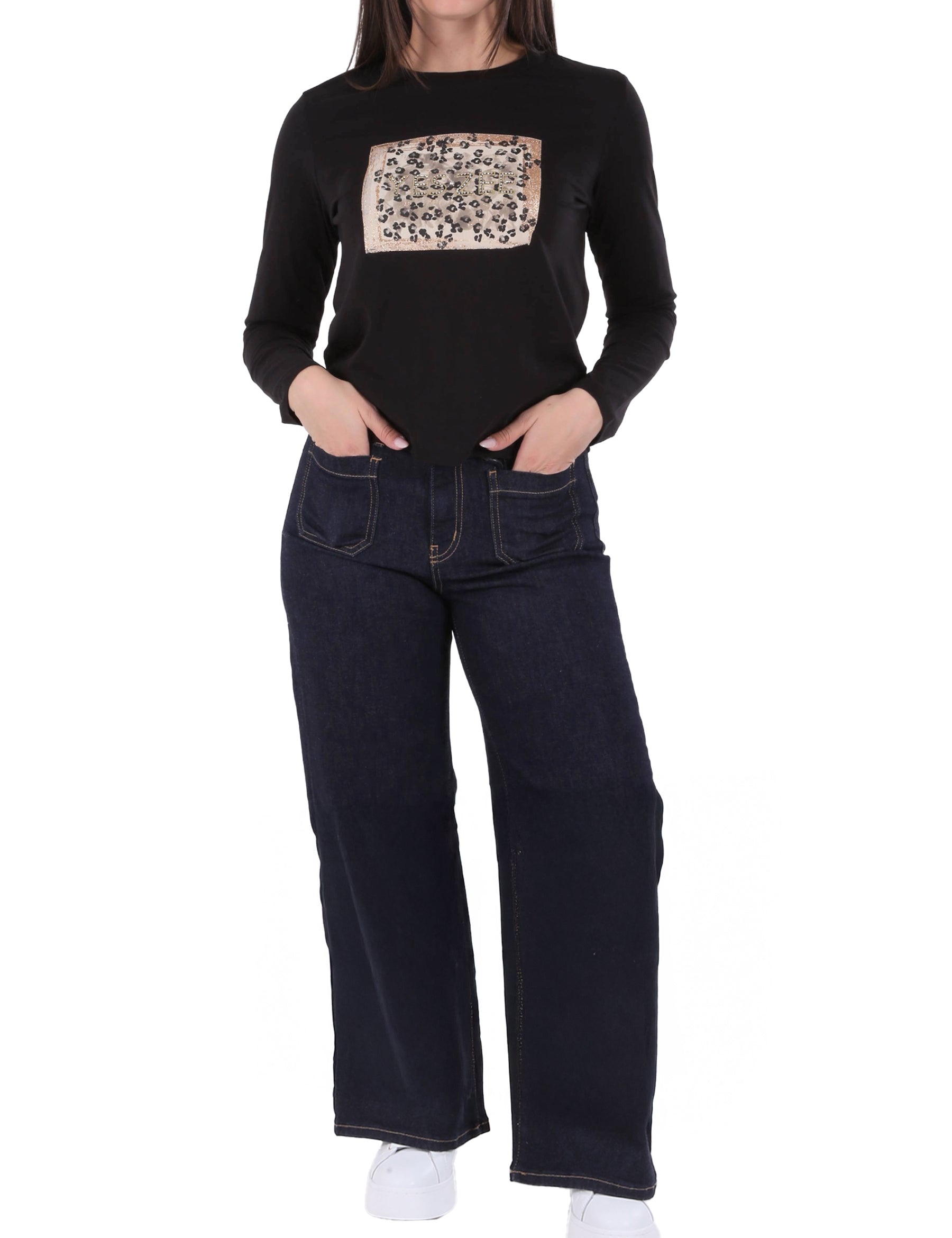 T-shirt Nero Yes-zee