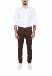 Pantaloni Marrone Scuro Borgoni Milano