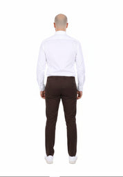 Pantaloni Marrone Scuro Borgoni Milano