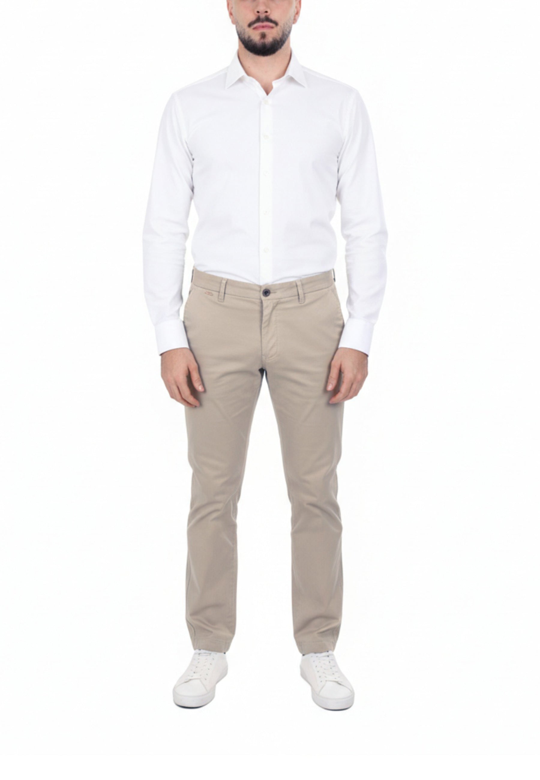 Pantaloni Beige Borgoni Milano