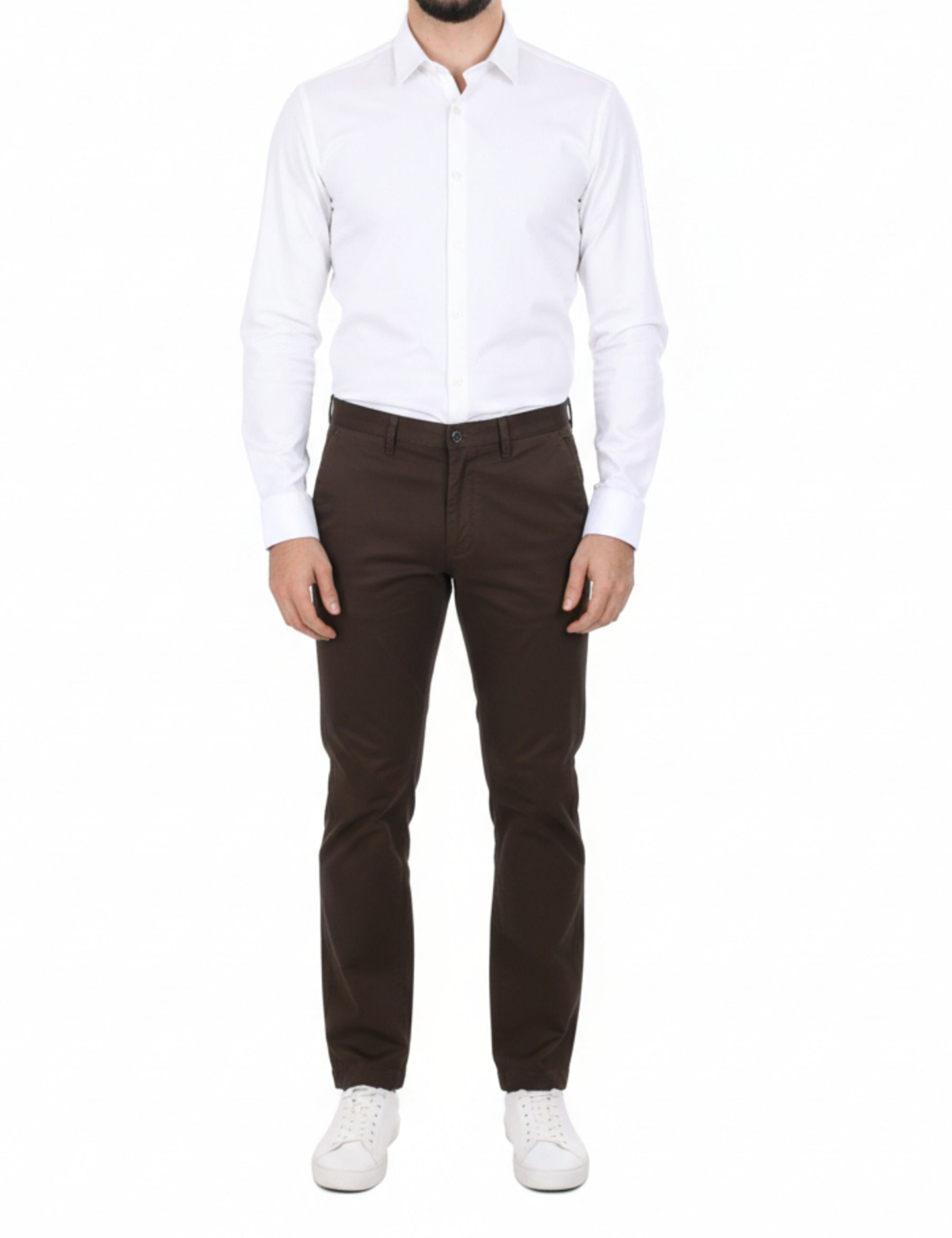 Pantaloni Marrone Borgoni Milano