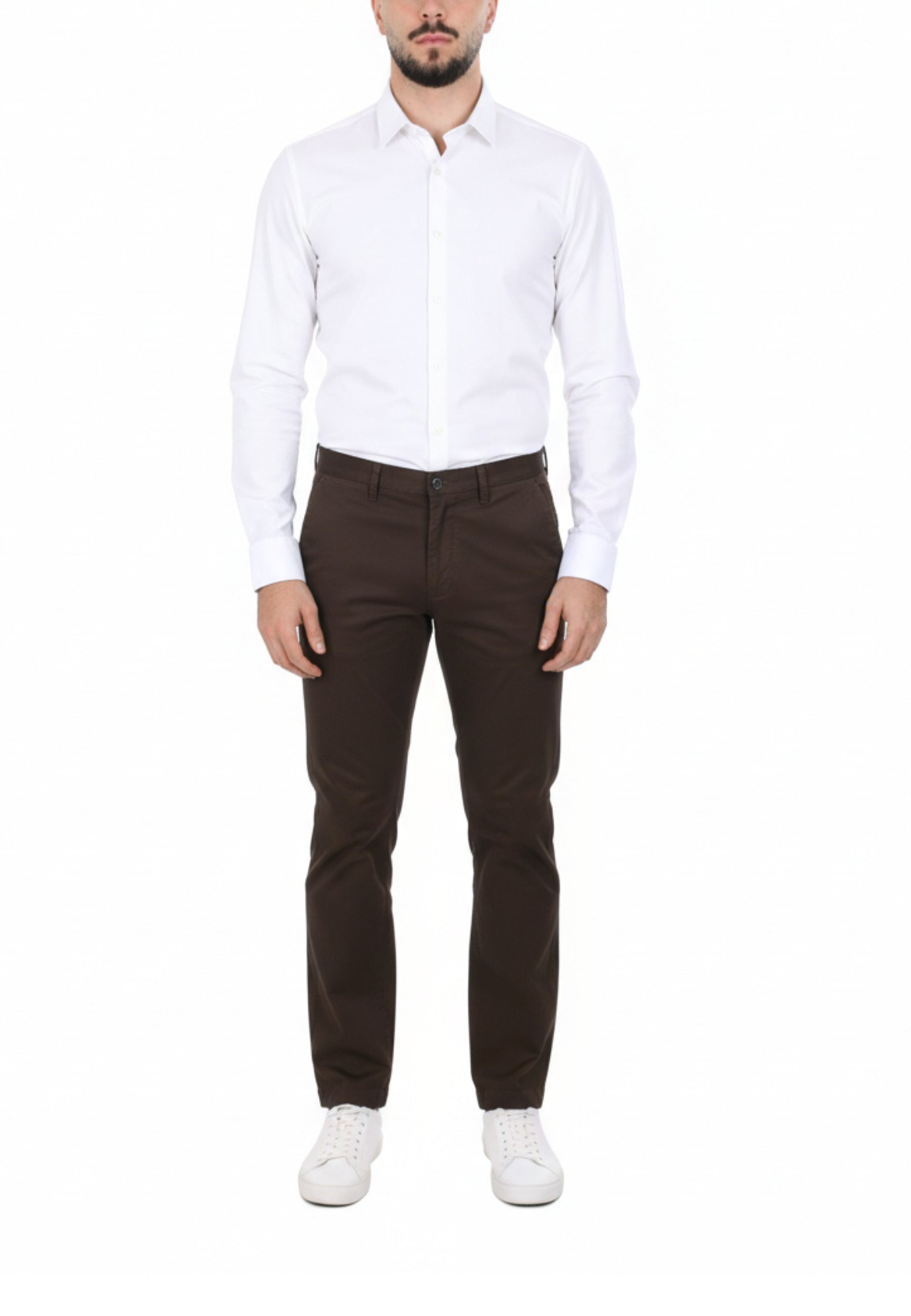 Pantaloni Marrone Borgoni Milano