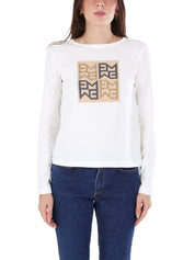 T-shirt Bianco Beige Emme Marella