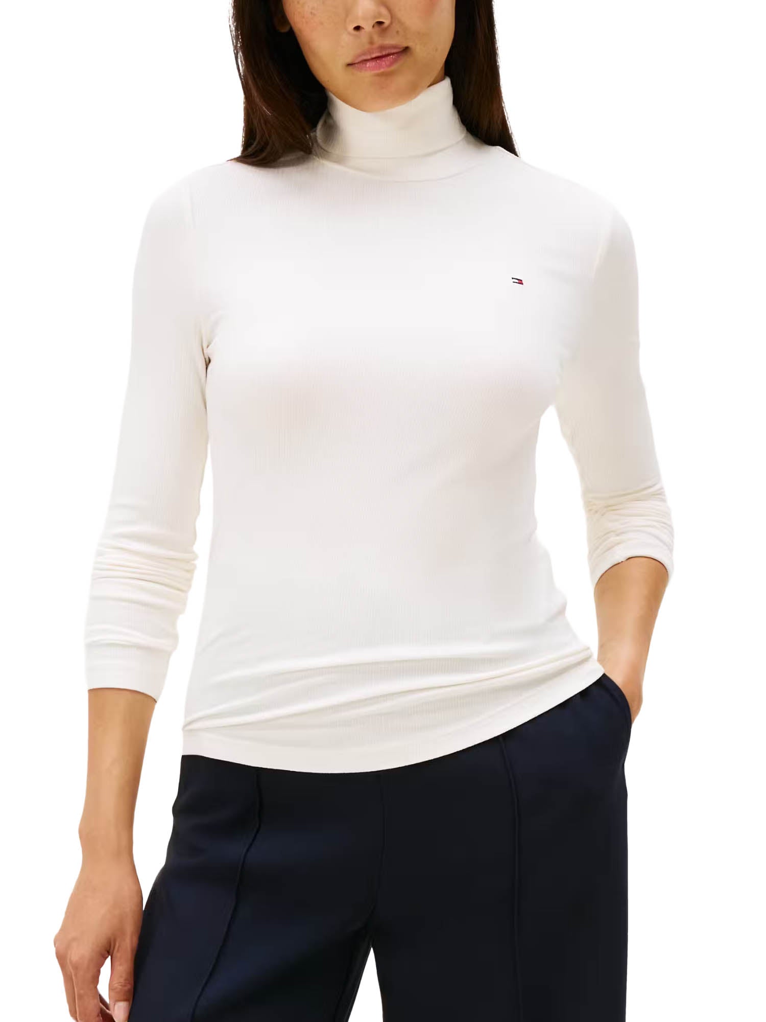 Maglia a collo alto Bianco Tommy Hilfiger