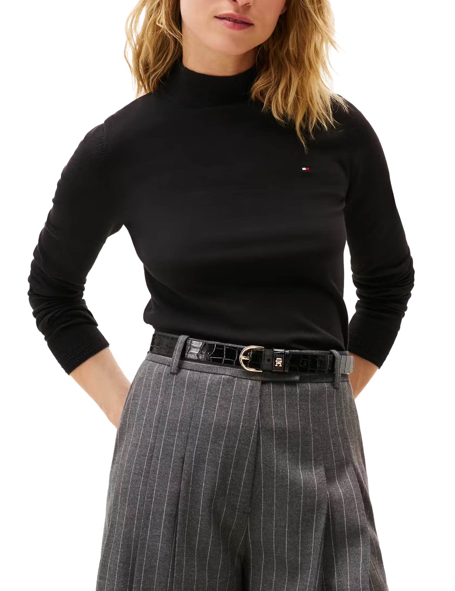 Maglia a collo alto Nero Tommy Hilfiger