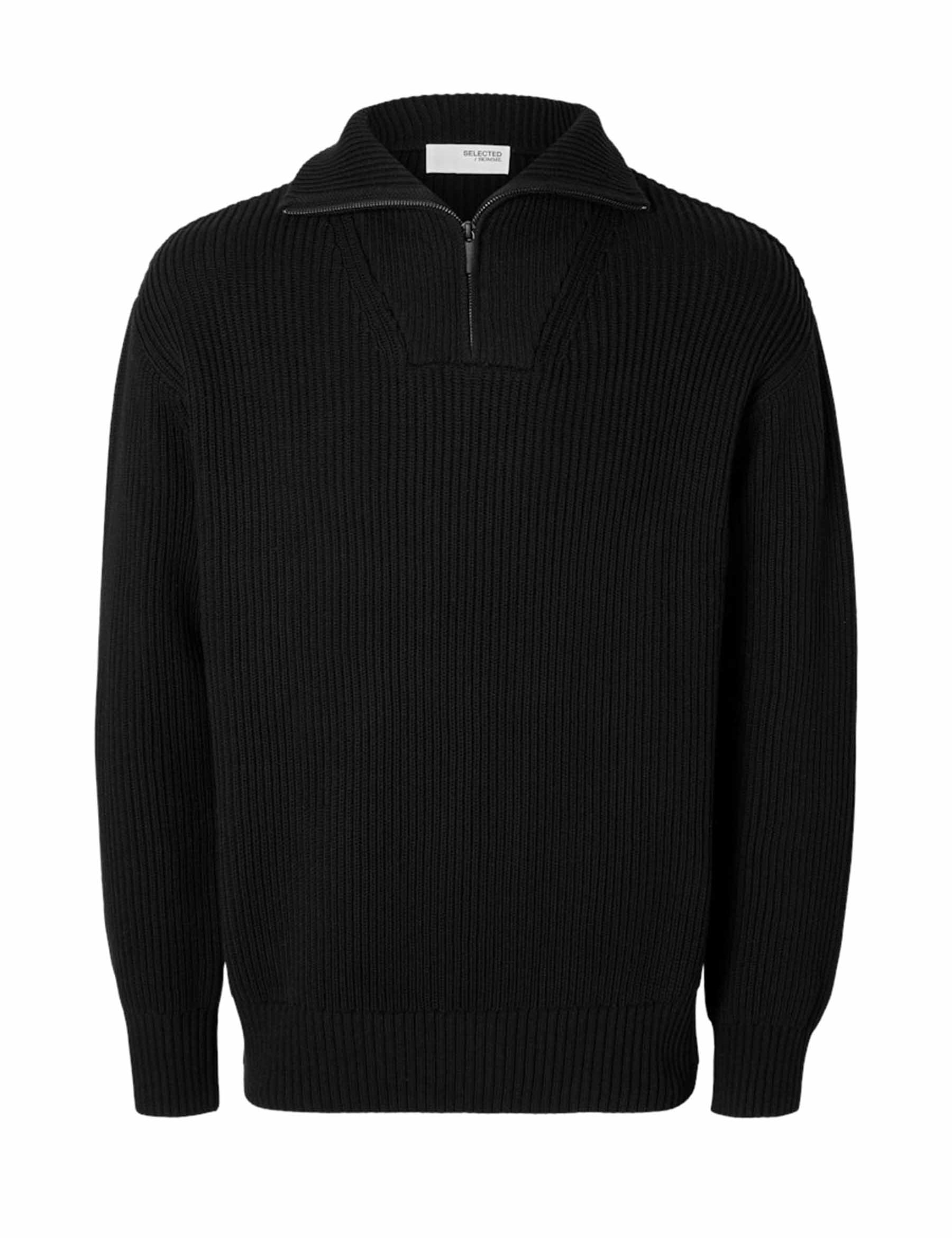 Maglia a collo alto Nero Selected Homme Black