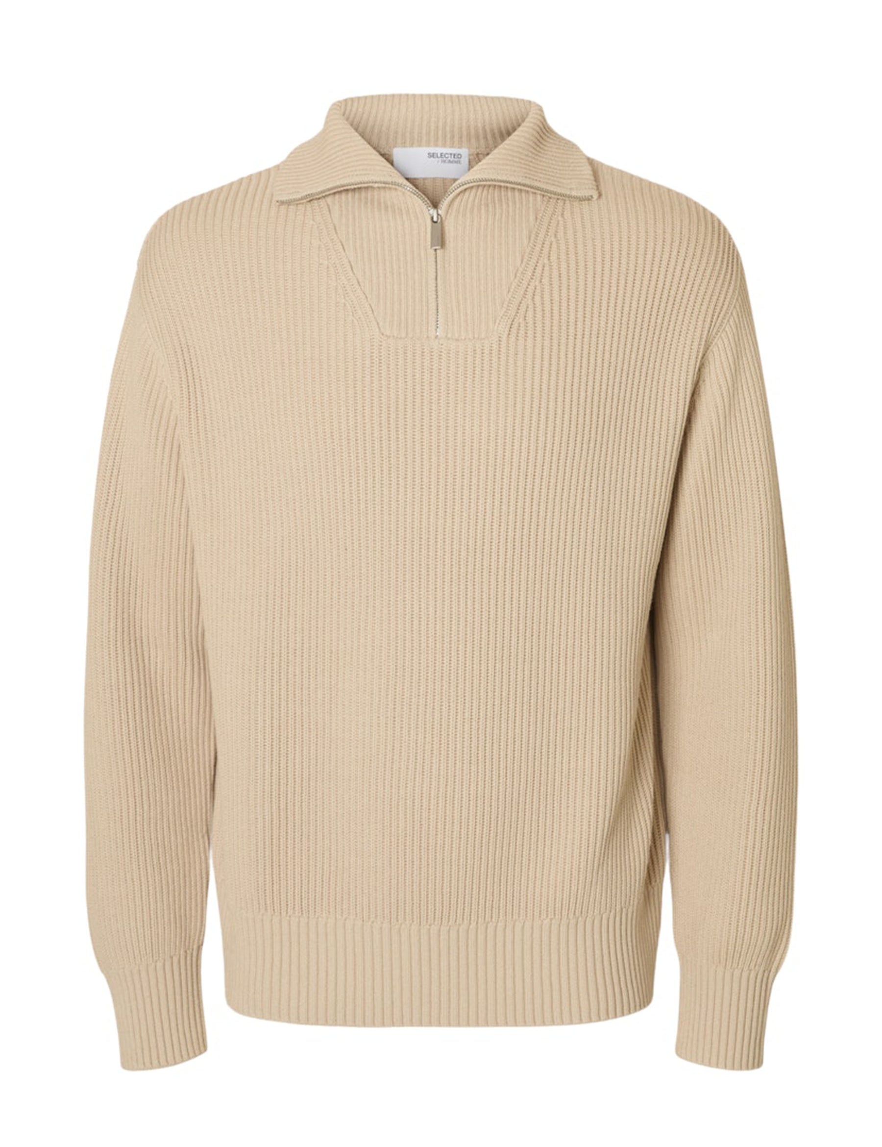 Maglia a collo alto Beige Selected Homme Black