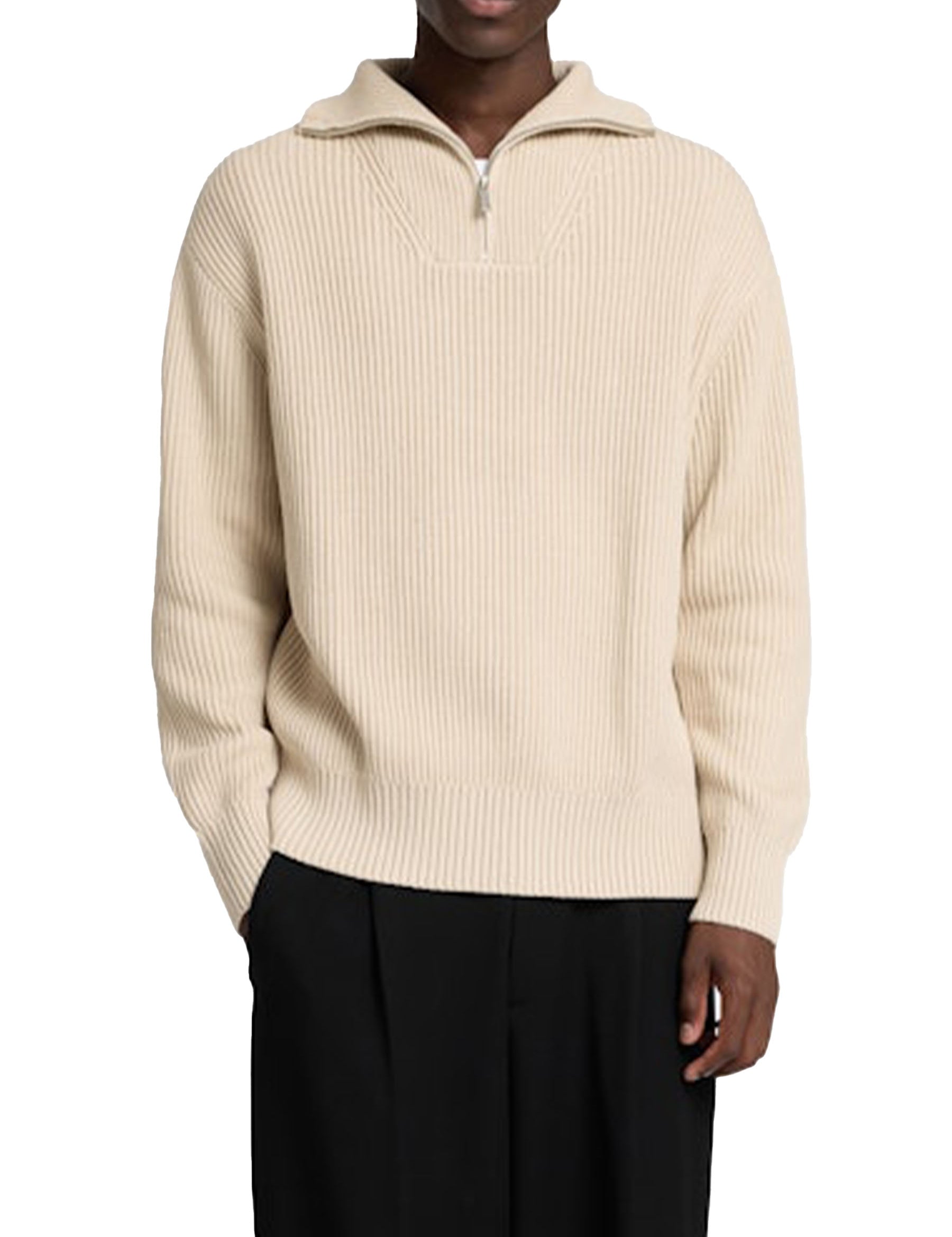 Maglia a collo alto Beige Selected Homme Black