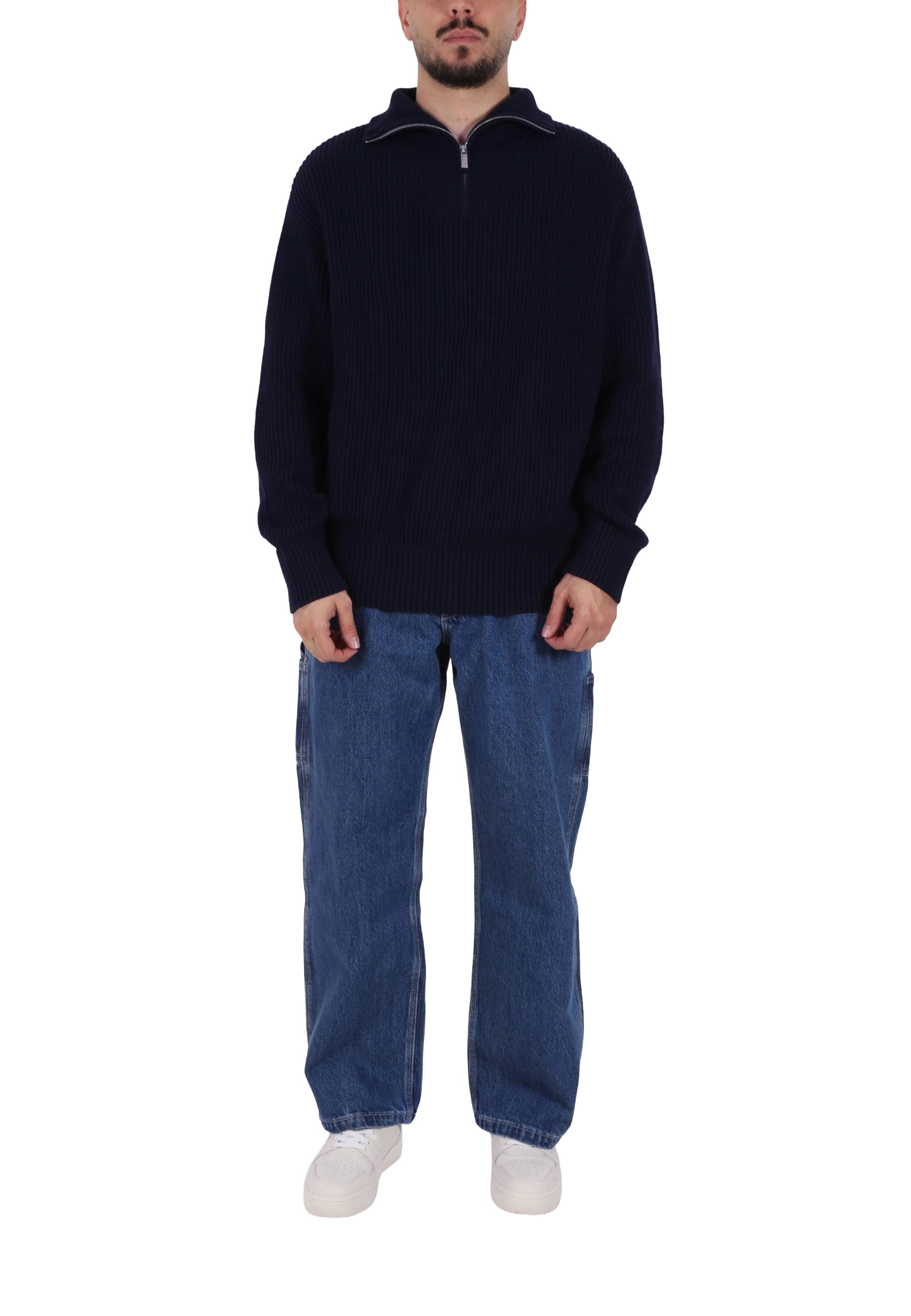 Maglia a collo alto Blu Selected Homme Black