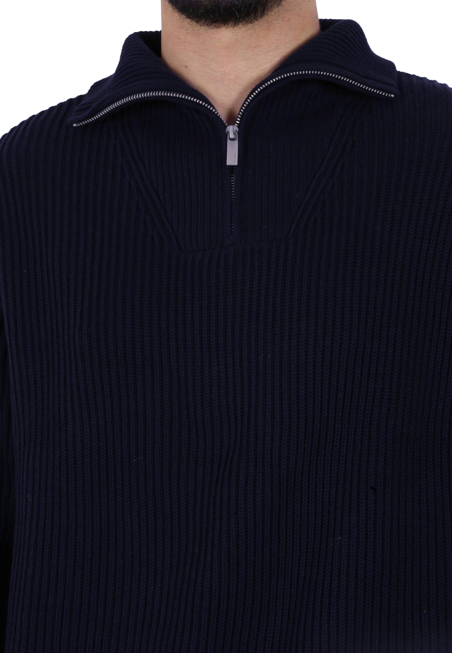 Maglia a collo alto Blu Selected Homme Black