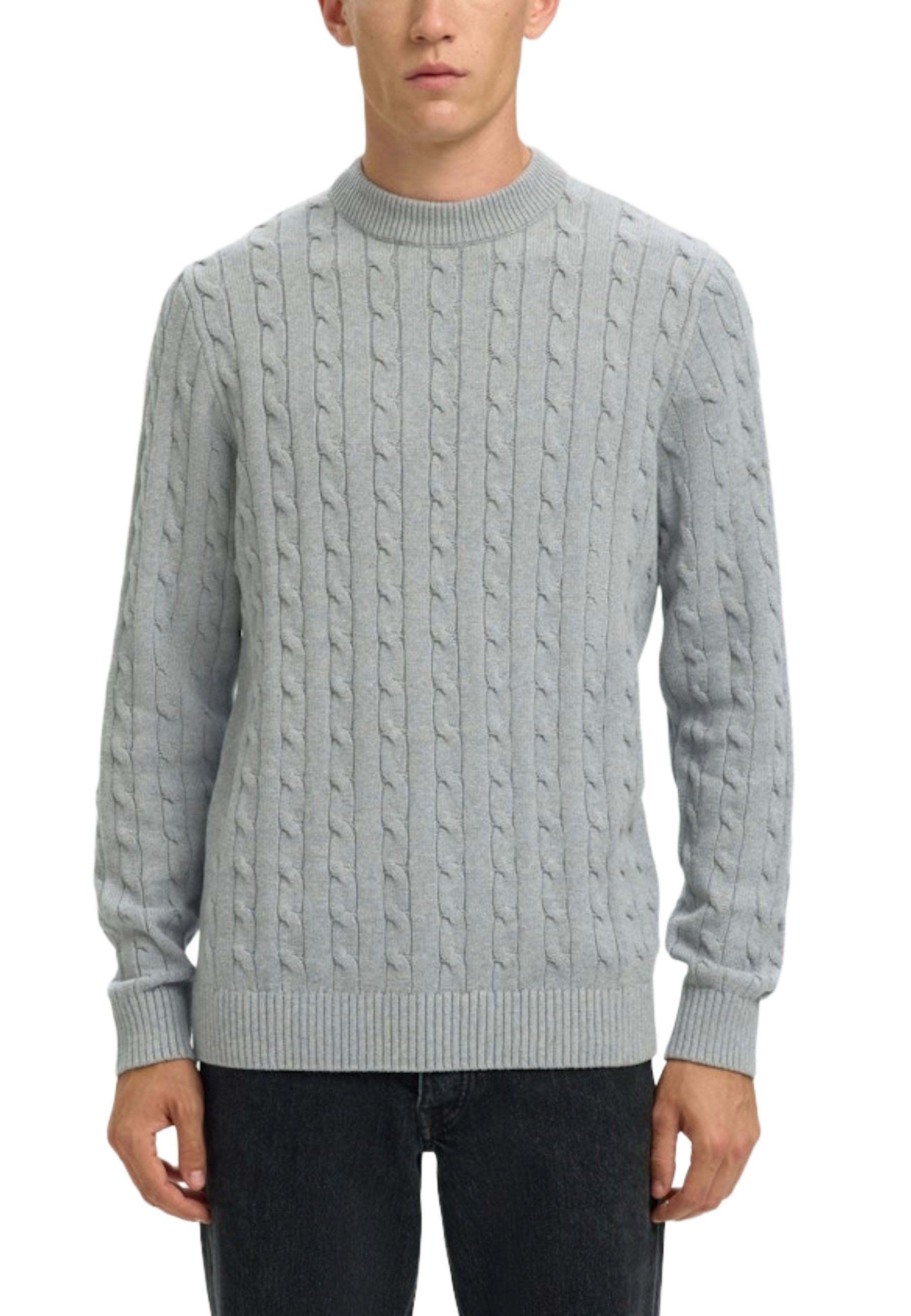 Maglioncini Grigio Selected Homme Black