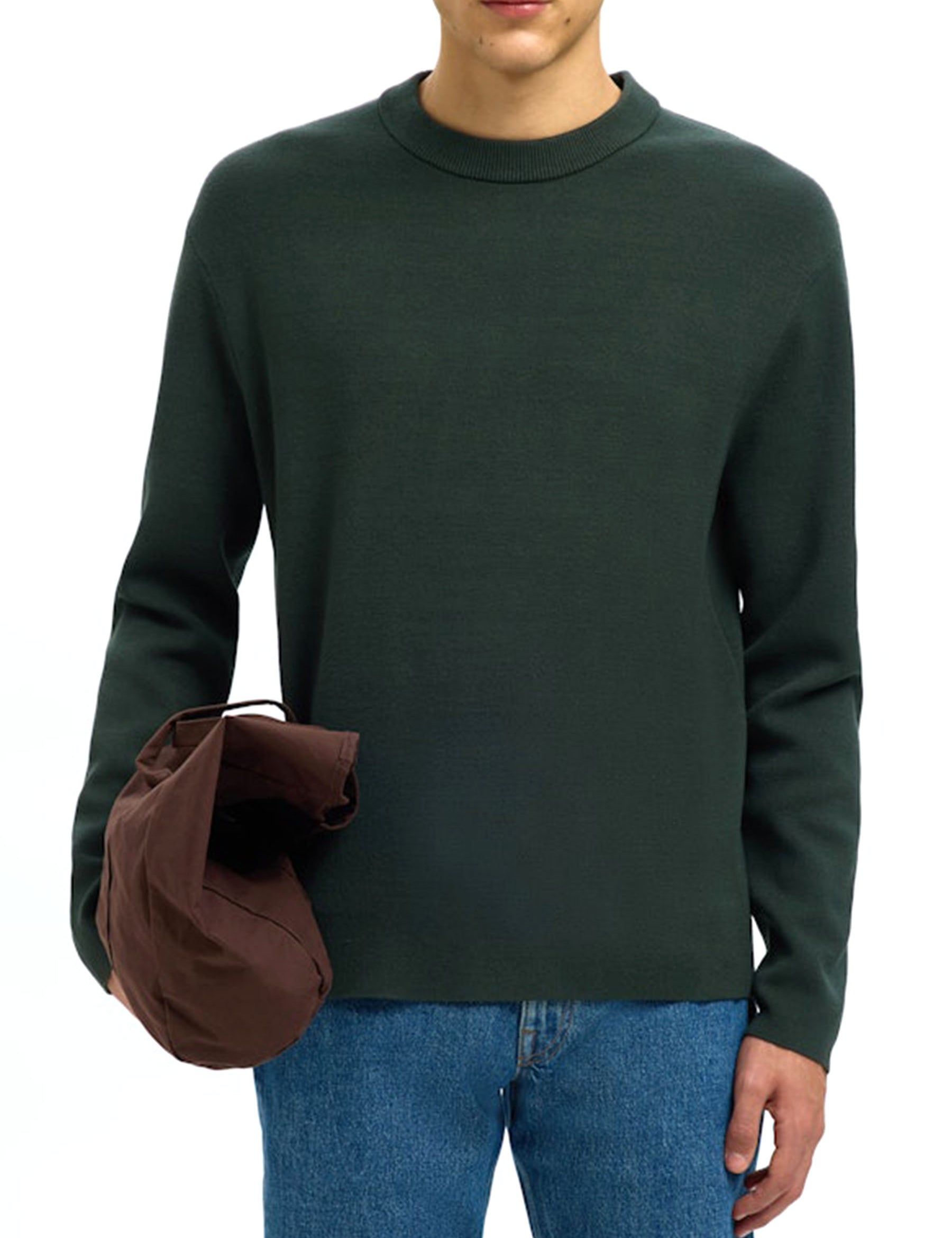 Maglioncini Verde Selected Homme Black