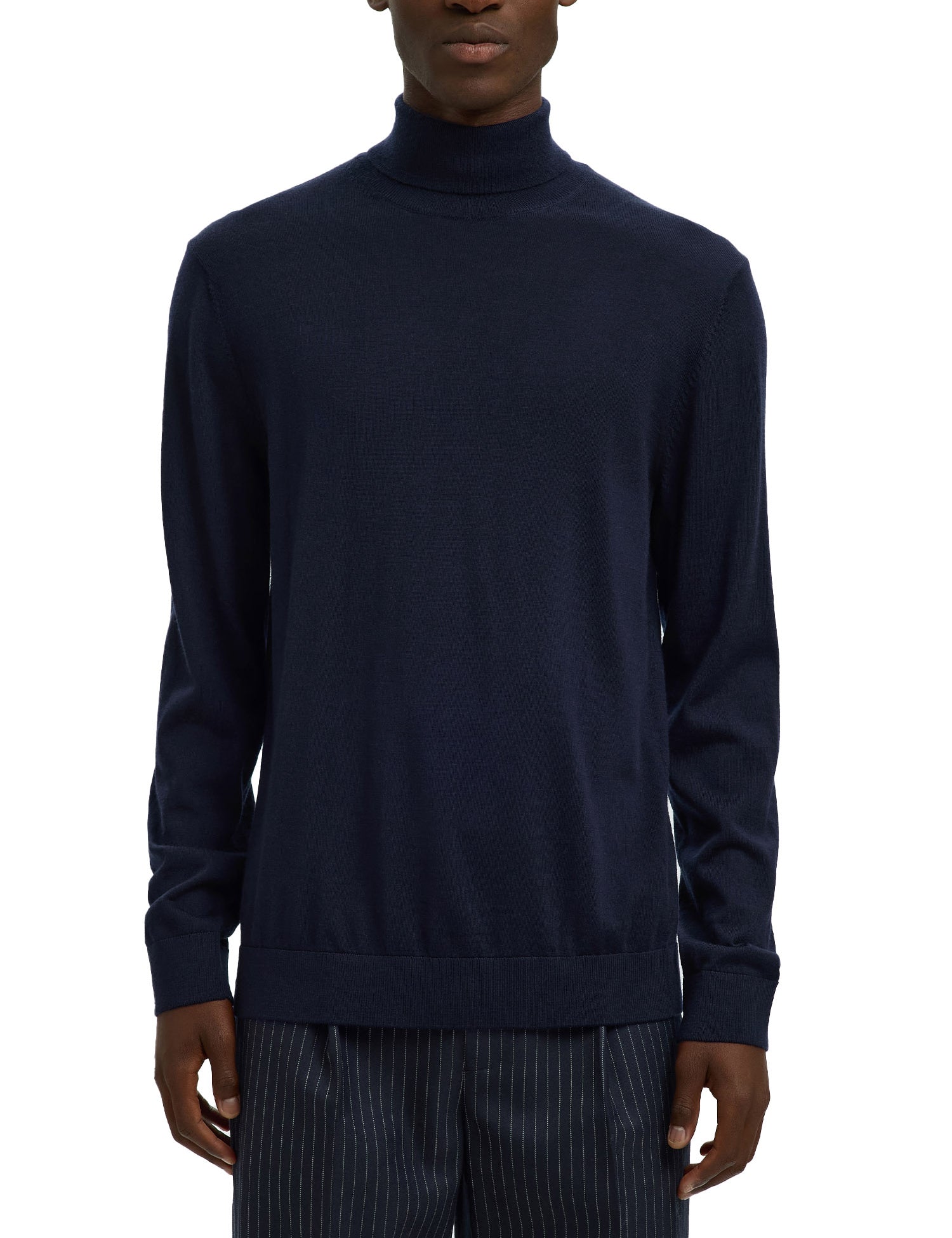 Maglia a collo alto Blu Selected Homme Black