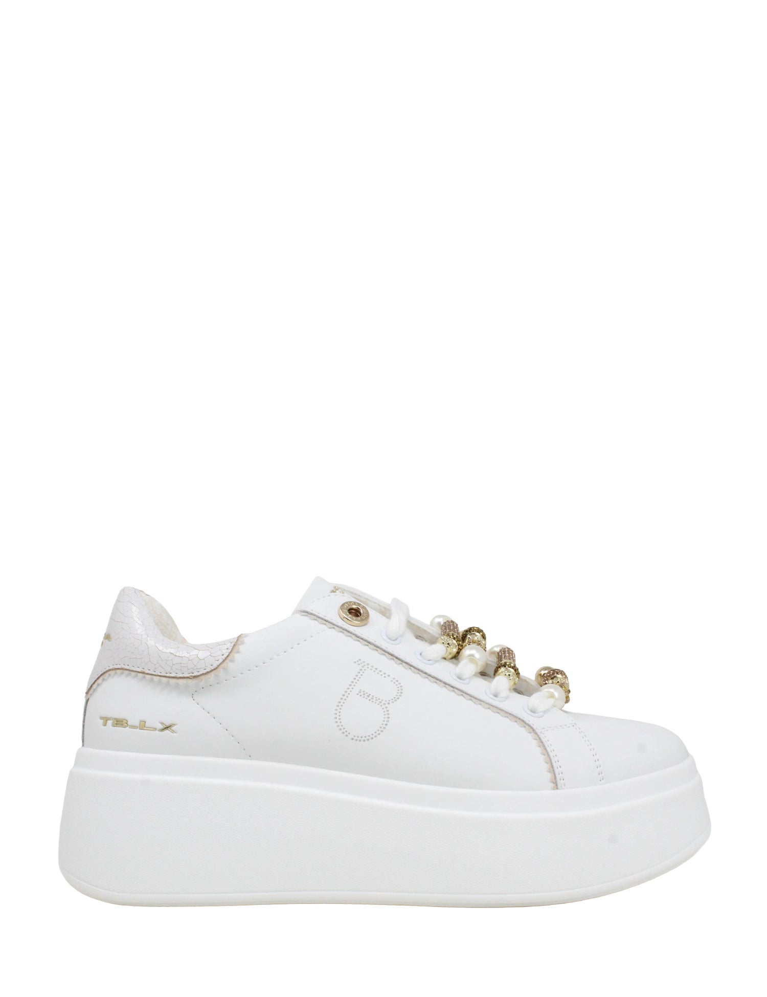 Sneakers Bianco Oro Tosca Blu
