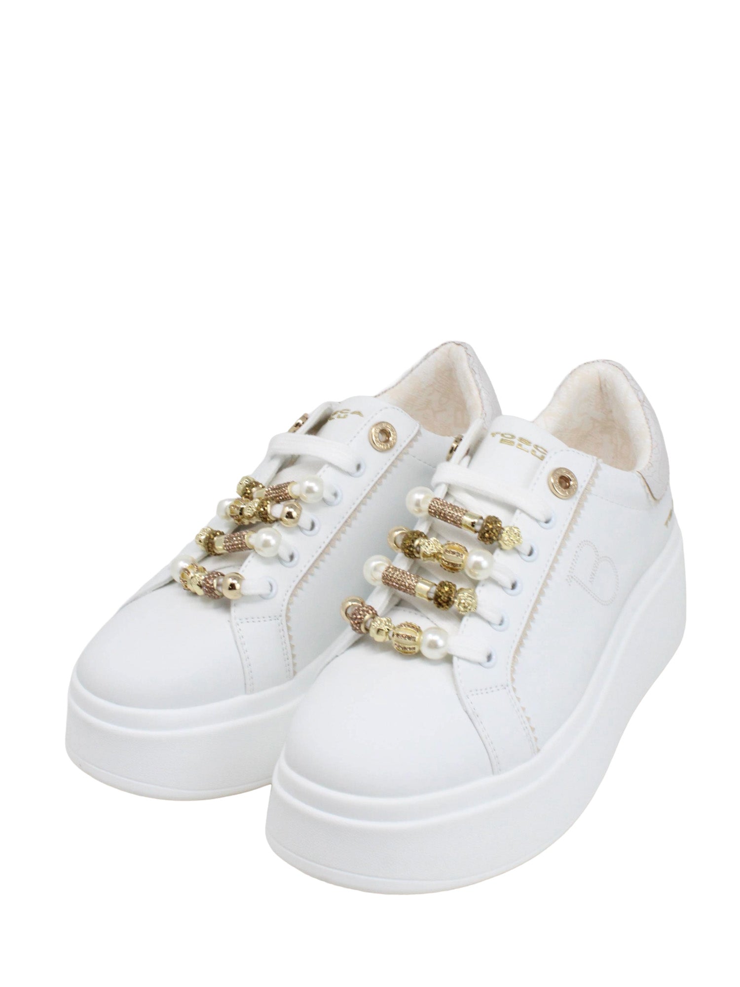 Sneakers Bianco Oro Tosca Blu