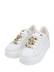 Sneakers Bianco Oro Tosca Blu