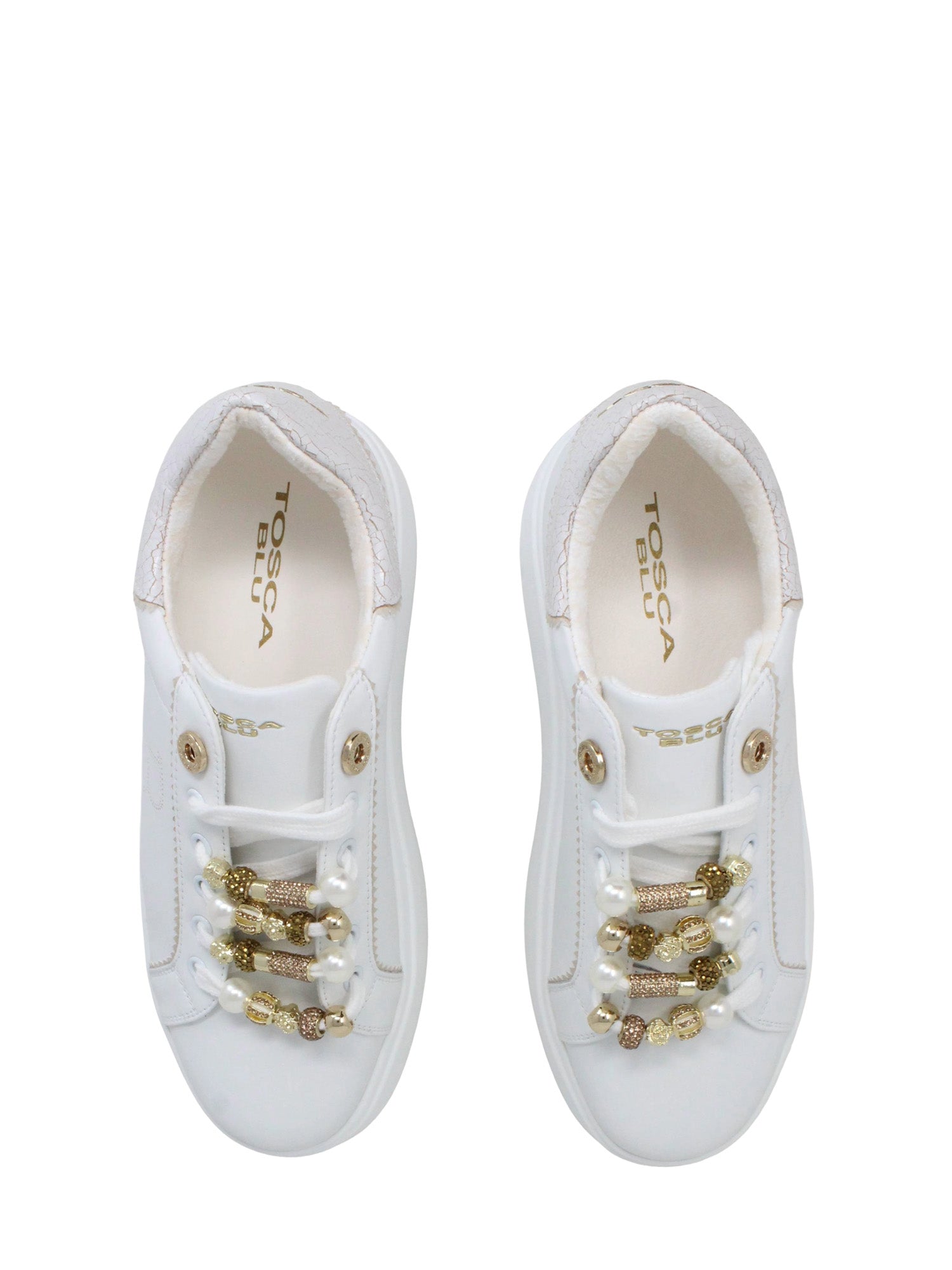 Sneakers Bianco Oro Tosca Blu