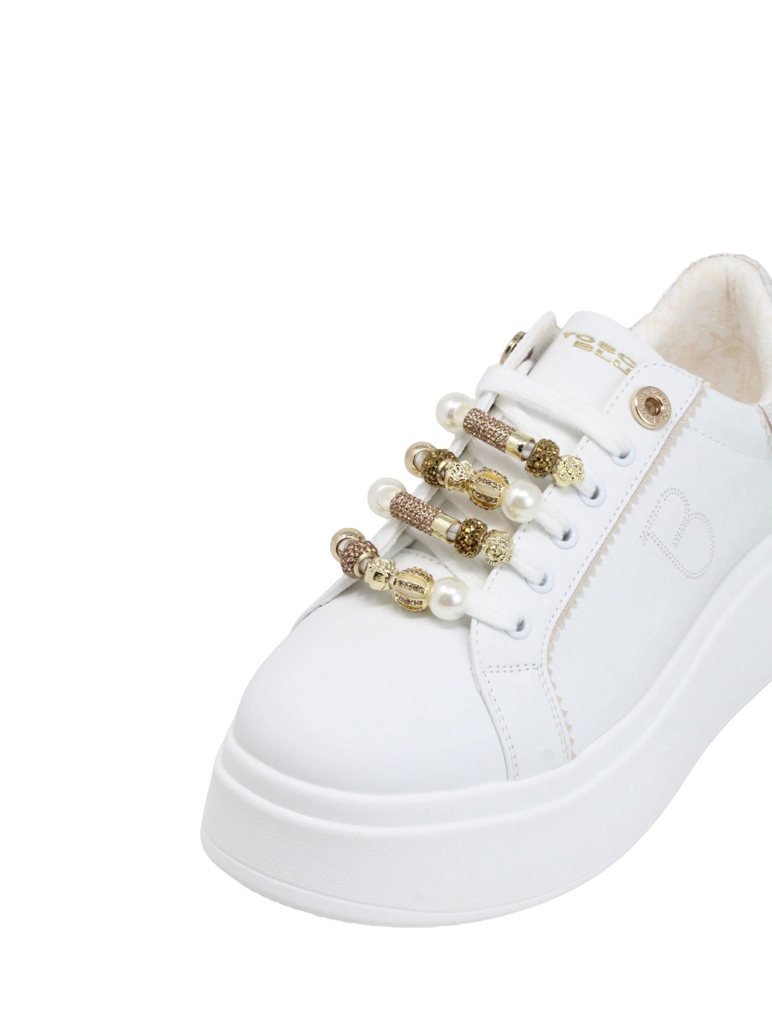 Sneakers Bianco Oro Tosca Blu