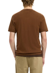 T-shirt Marrone Selected Homme Black