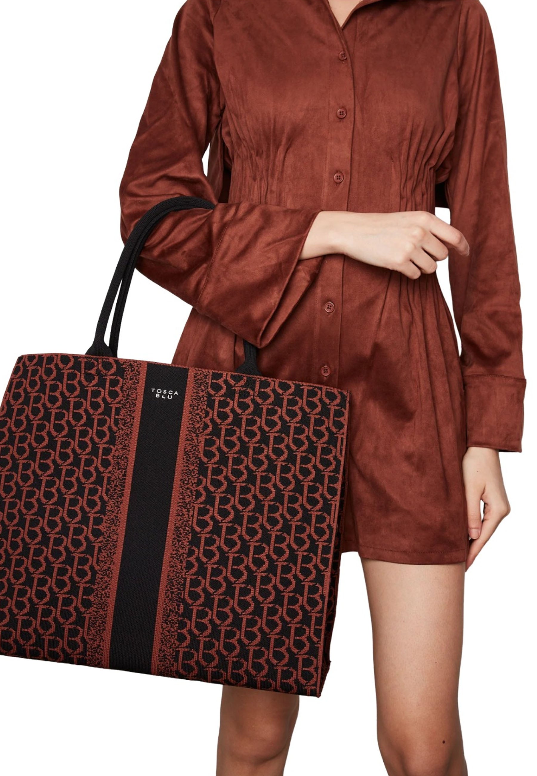 Shopper Nero Tosca Blu