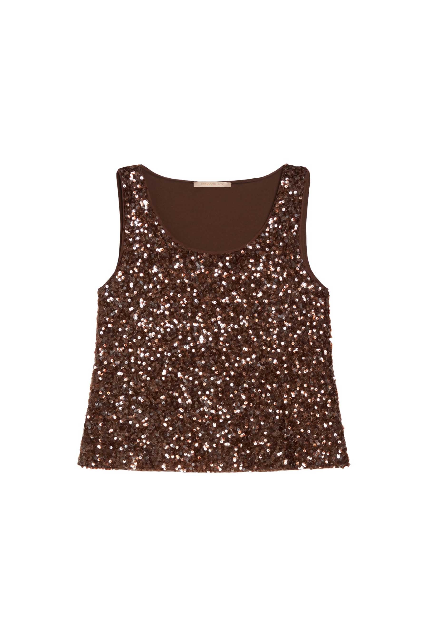 Top e canotte Marrone Pennyblack
