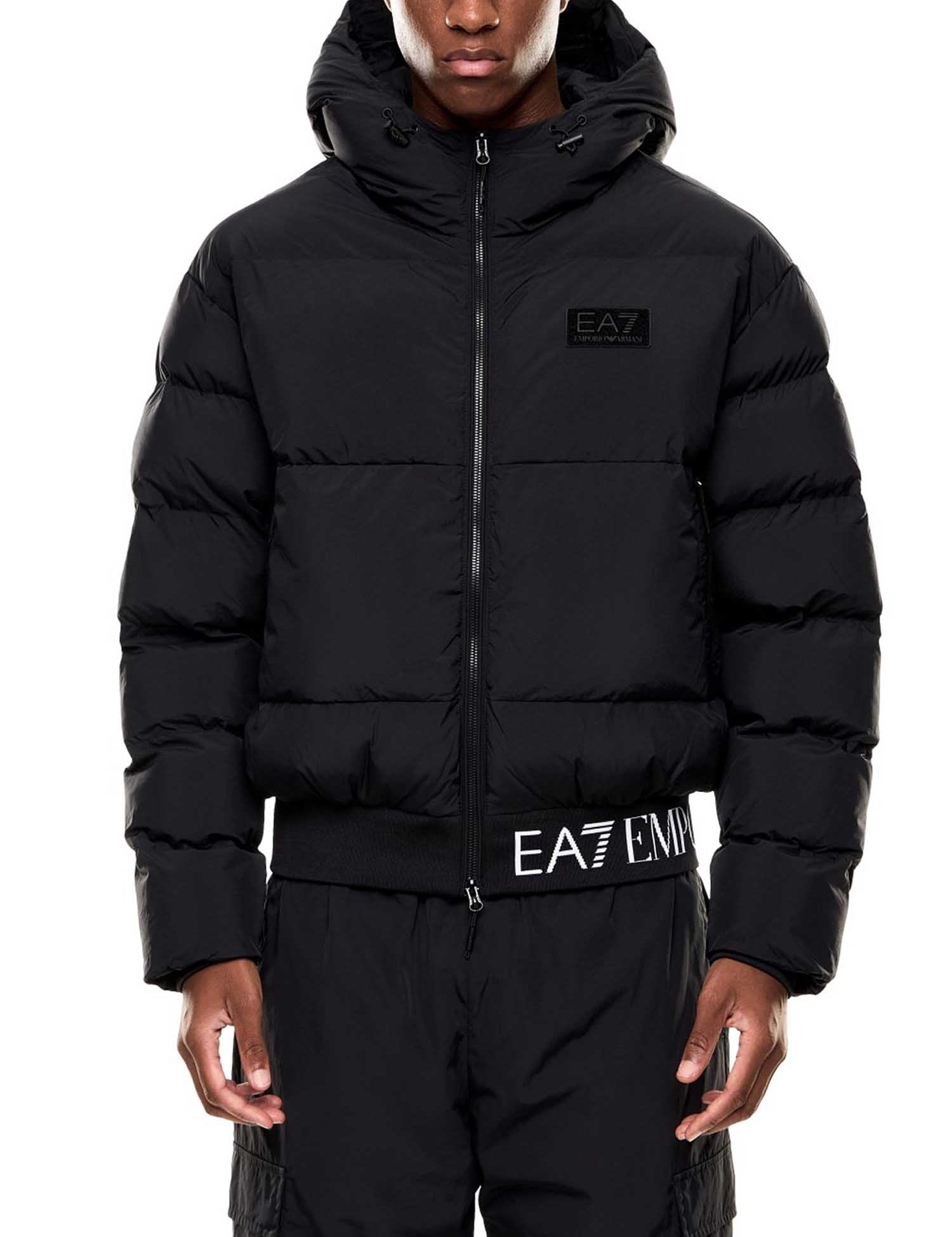 Piumini Nero Ea7 Emporio Armani