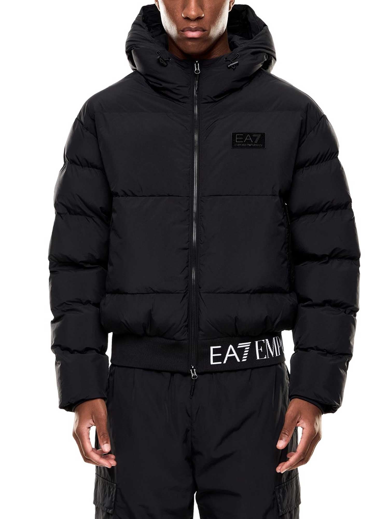 Piumini Nero Ea7 Emporio Armani