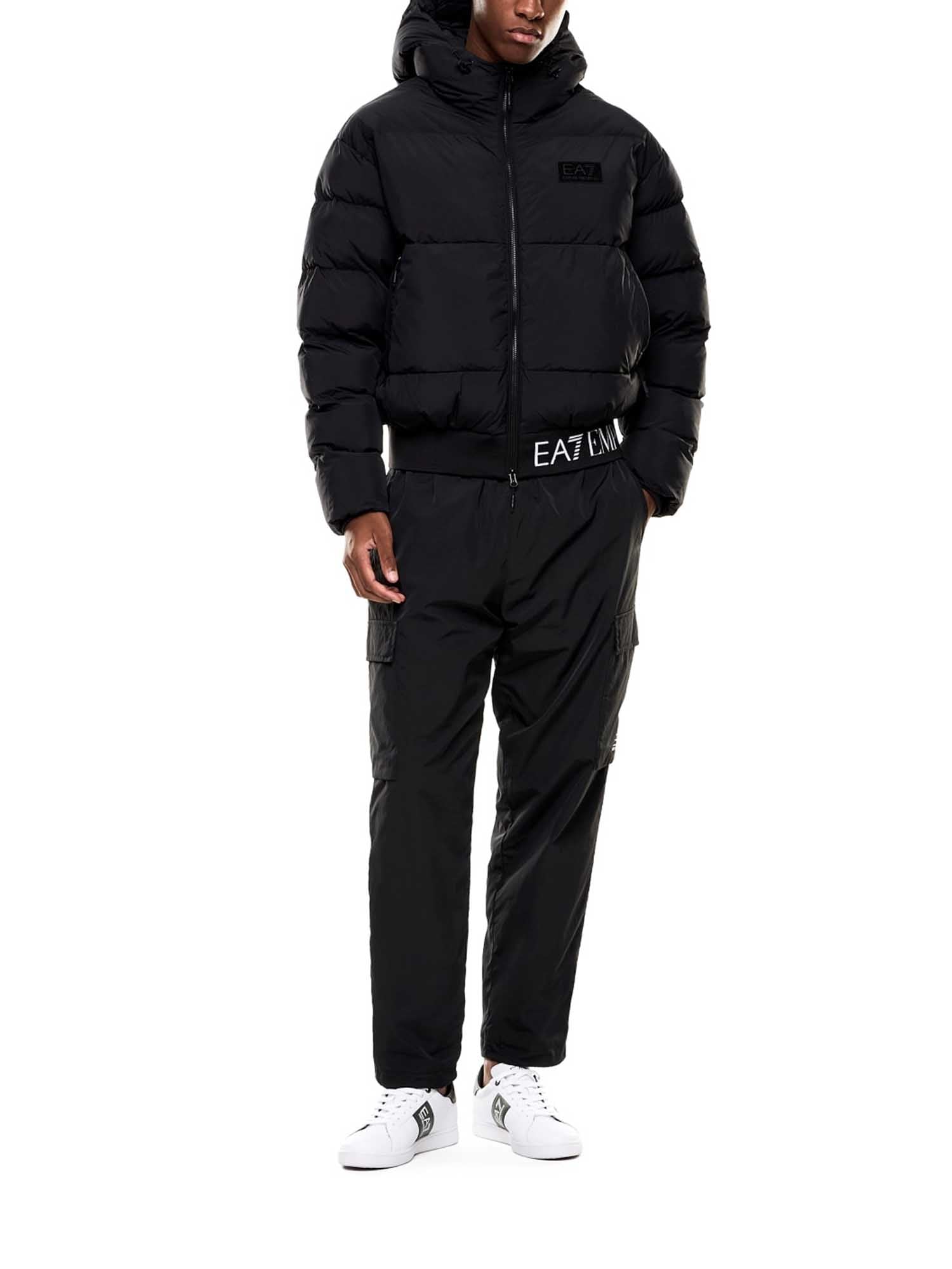 Piumini Nero Ea7 Emporio Armani