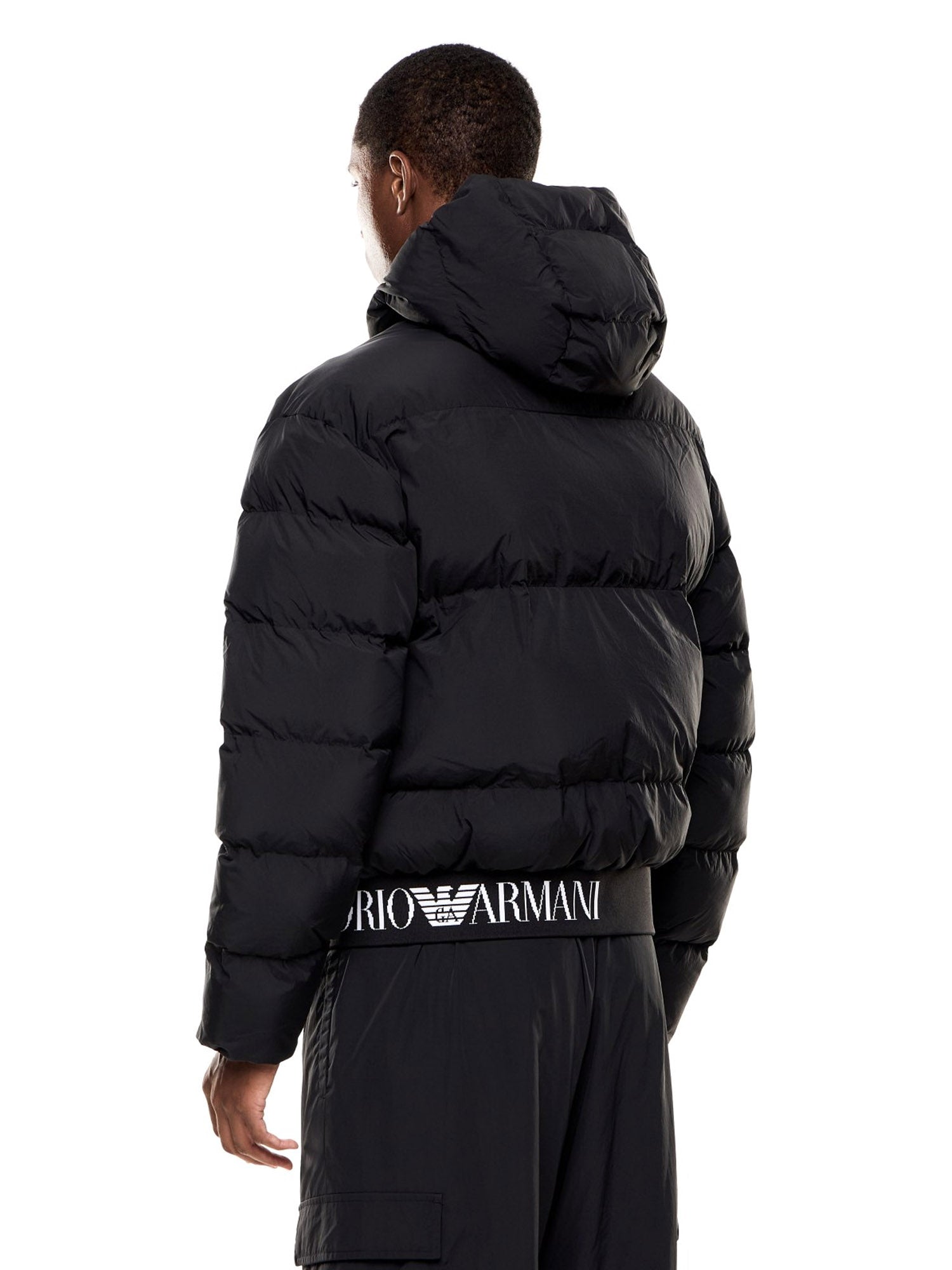 Piumini Nero Ea7 Emporio Armani