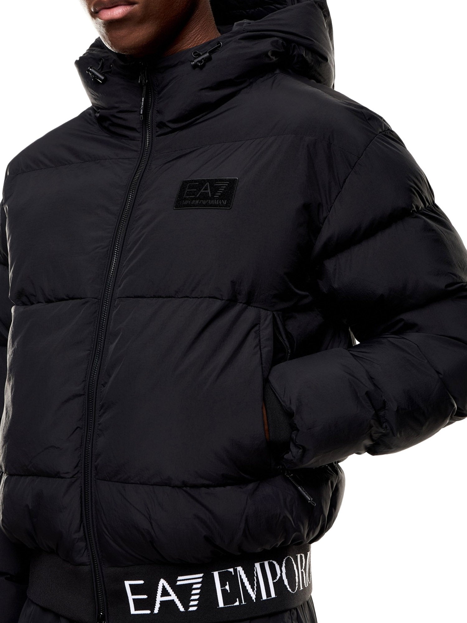 Piumini Nero Ea7 Emporio Armani