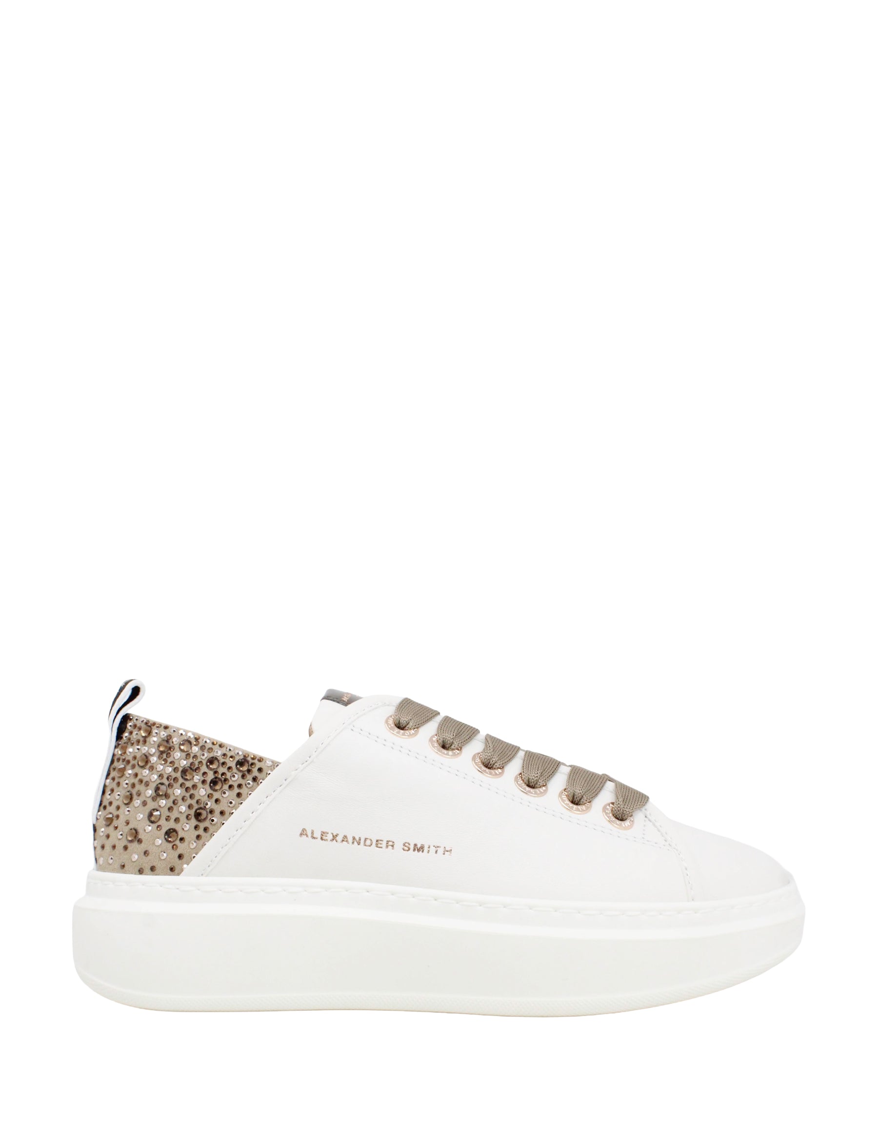 Sneakers Bianco Dorato Alexander Smith