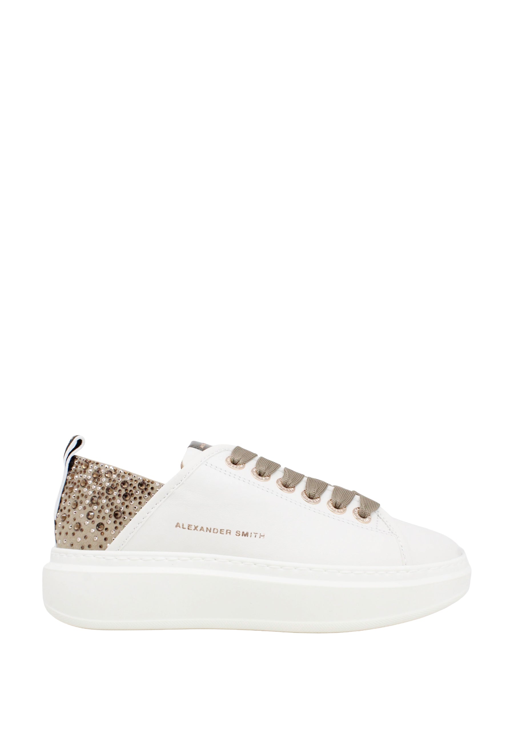 Sneakers Bianco Dorato Alexander Smith