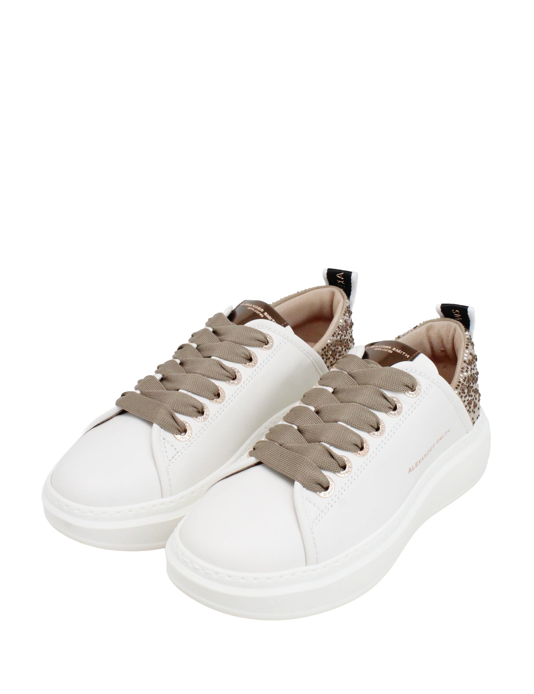 Sneakers Bianco Dorato Alexander Smith