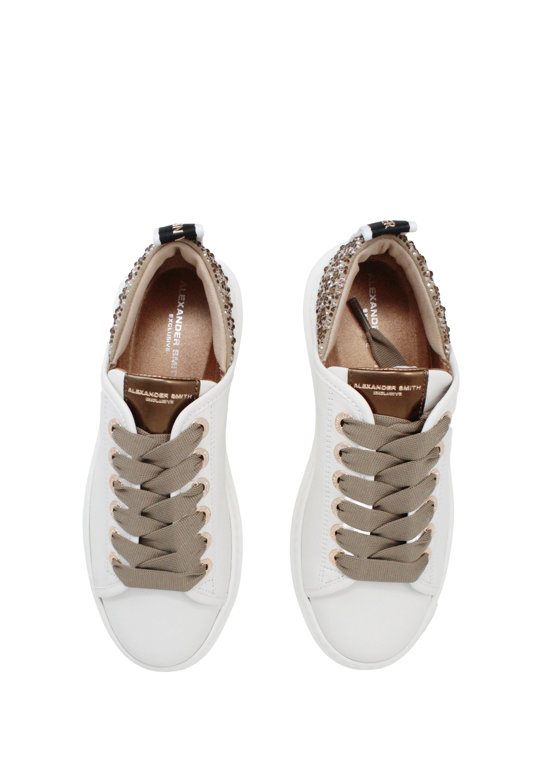 Sneakers Bianco Dorato Alexander Smith