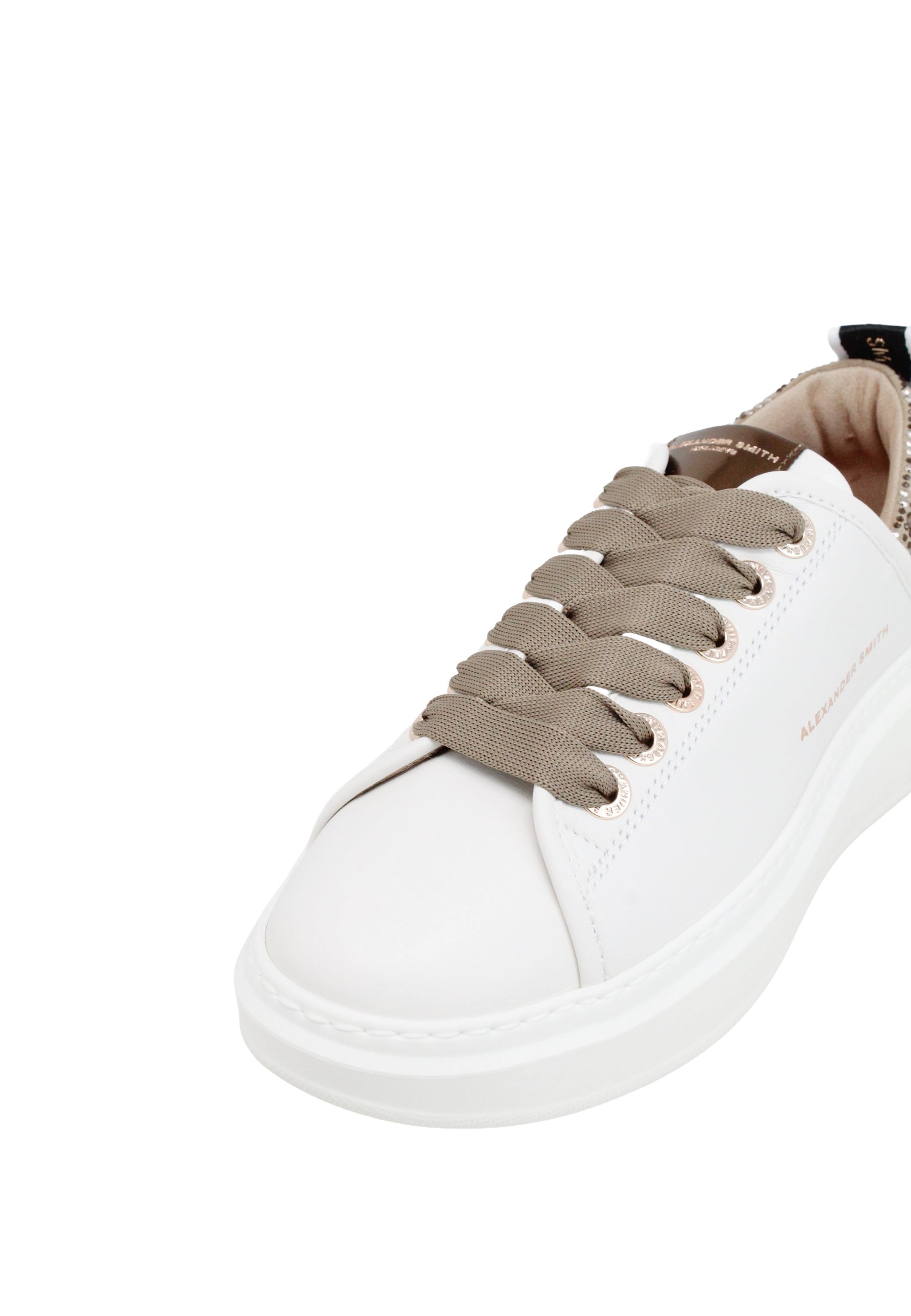 Sneakers Bianco Dorato Alexander Smith