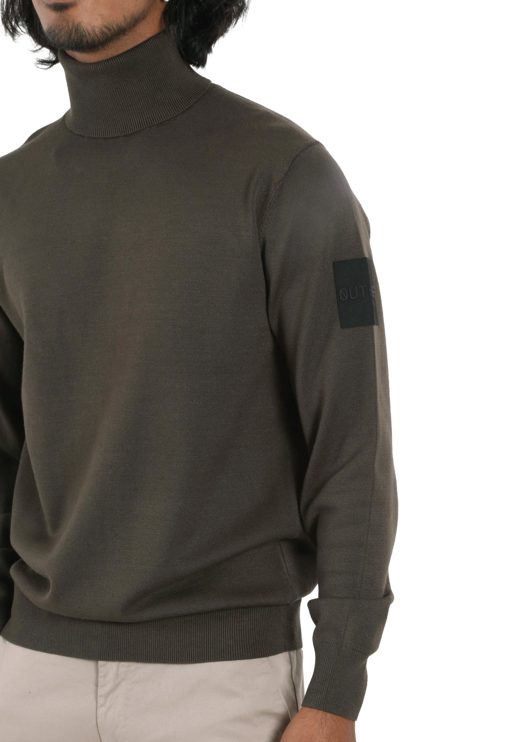 Maglia a collo alto Verde Outhere