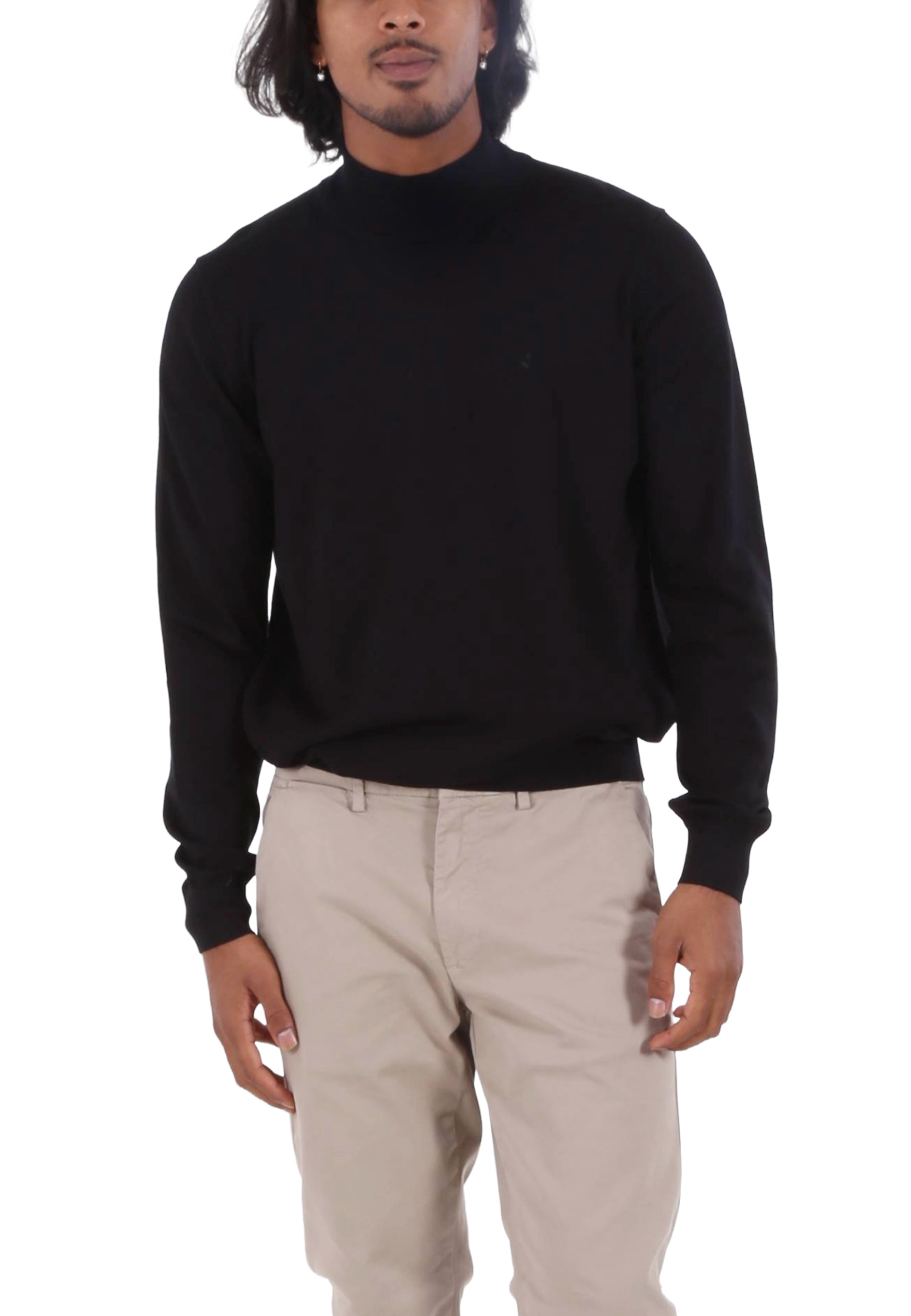 Maglia a collo alto Nero Navigare