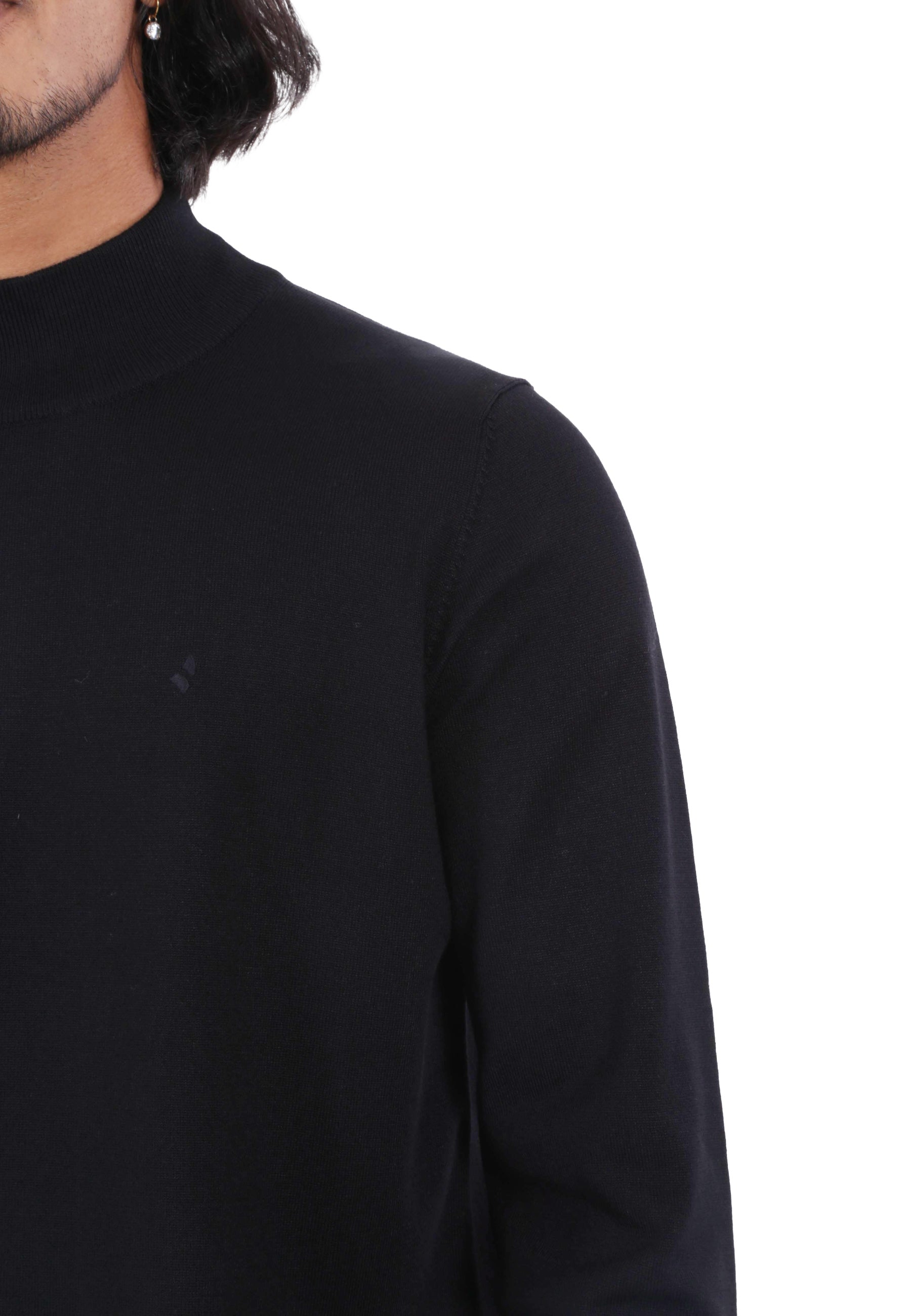 Maglia a collo alto Nero Navigare
