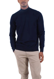 Maglia a collo alto Blu Navigare