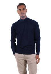 Maglia a collo alto Blu Navigare