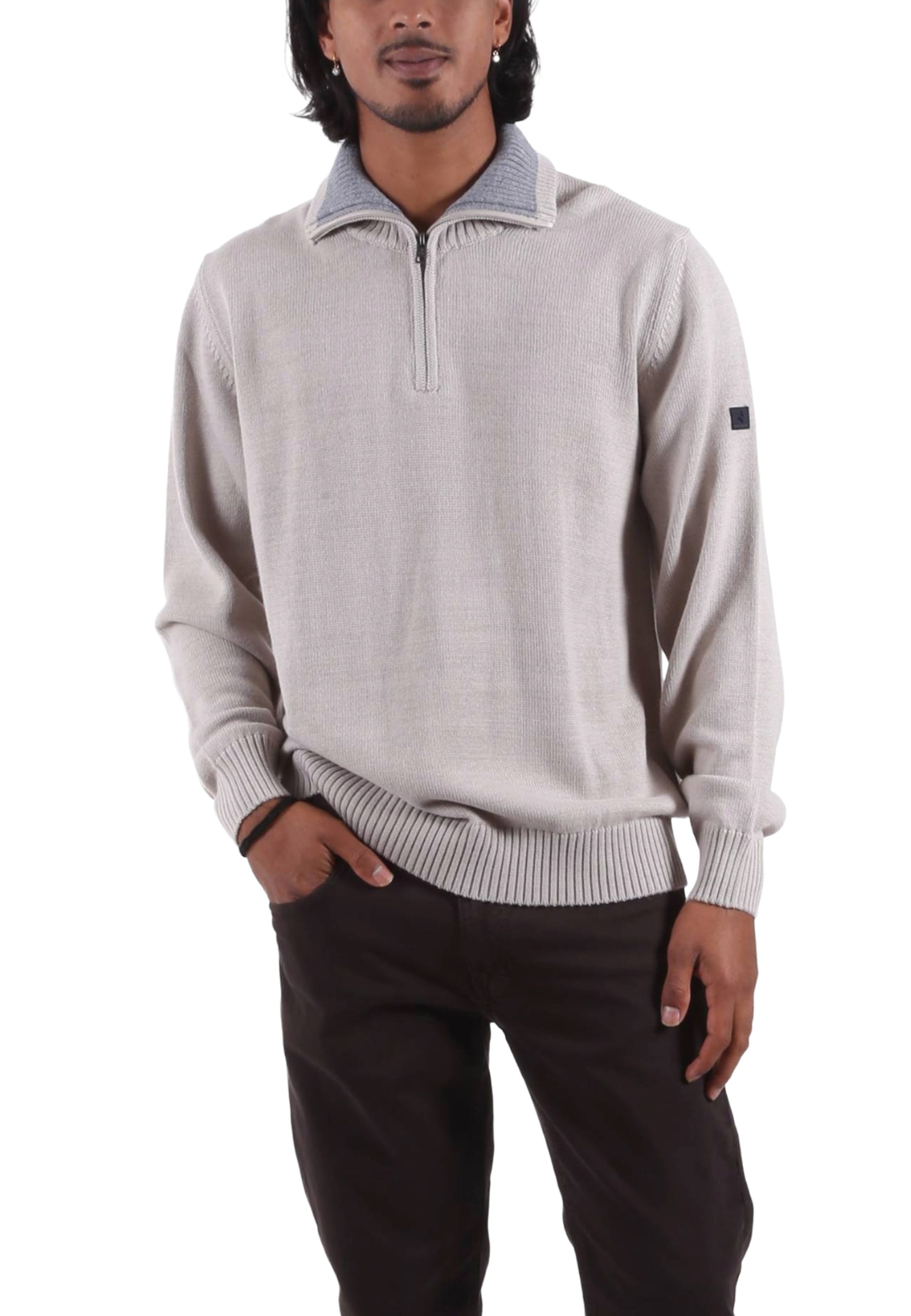 Maglia a collo alto Beige Navigare