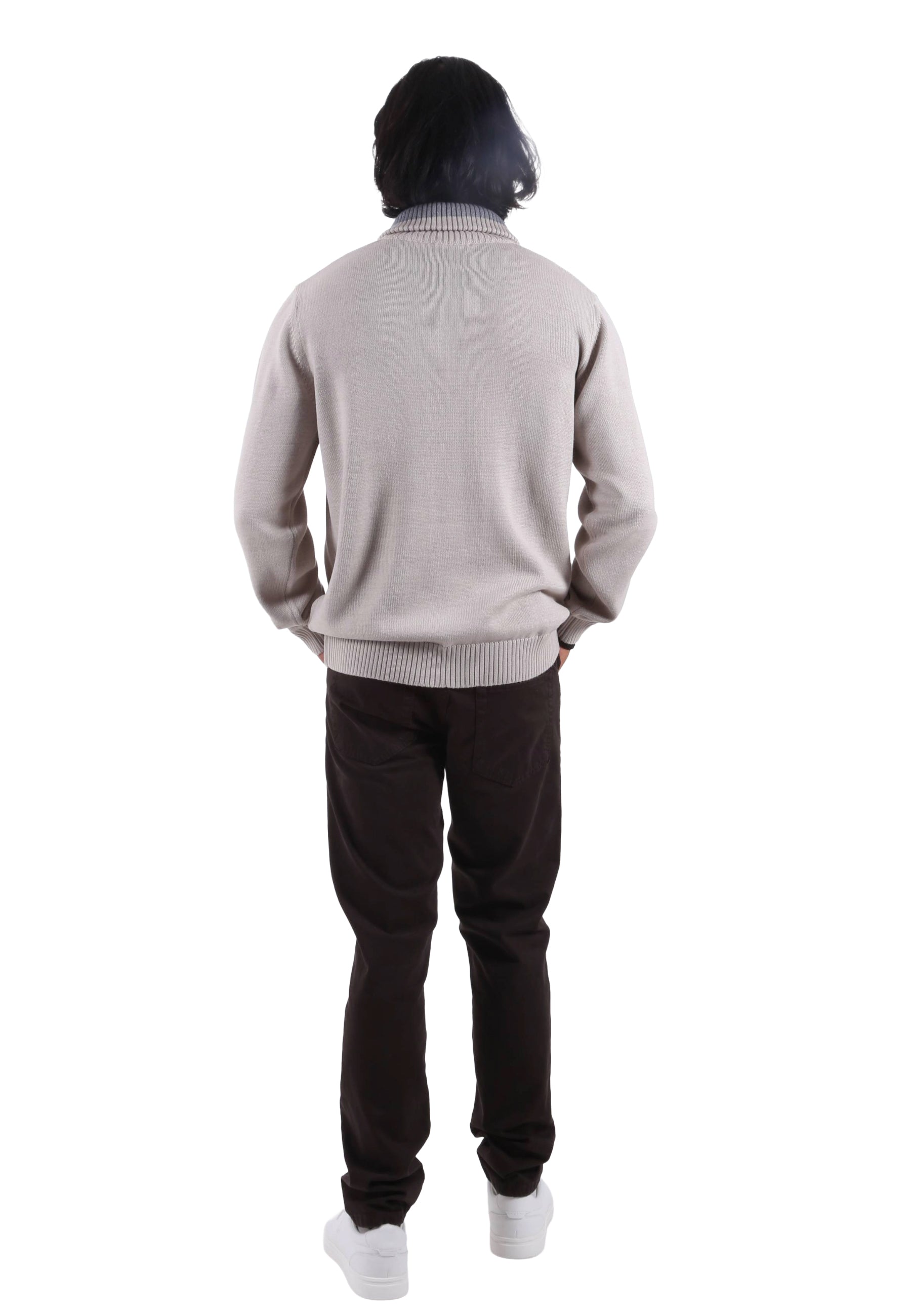 Maglia a collo alto Beige Navigare