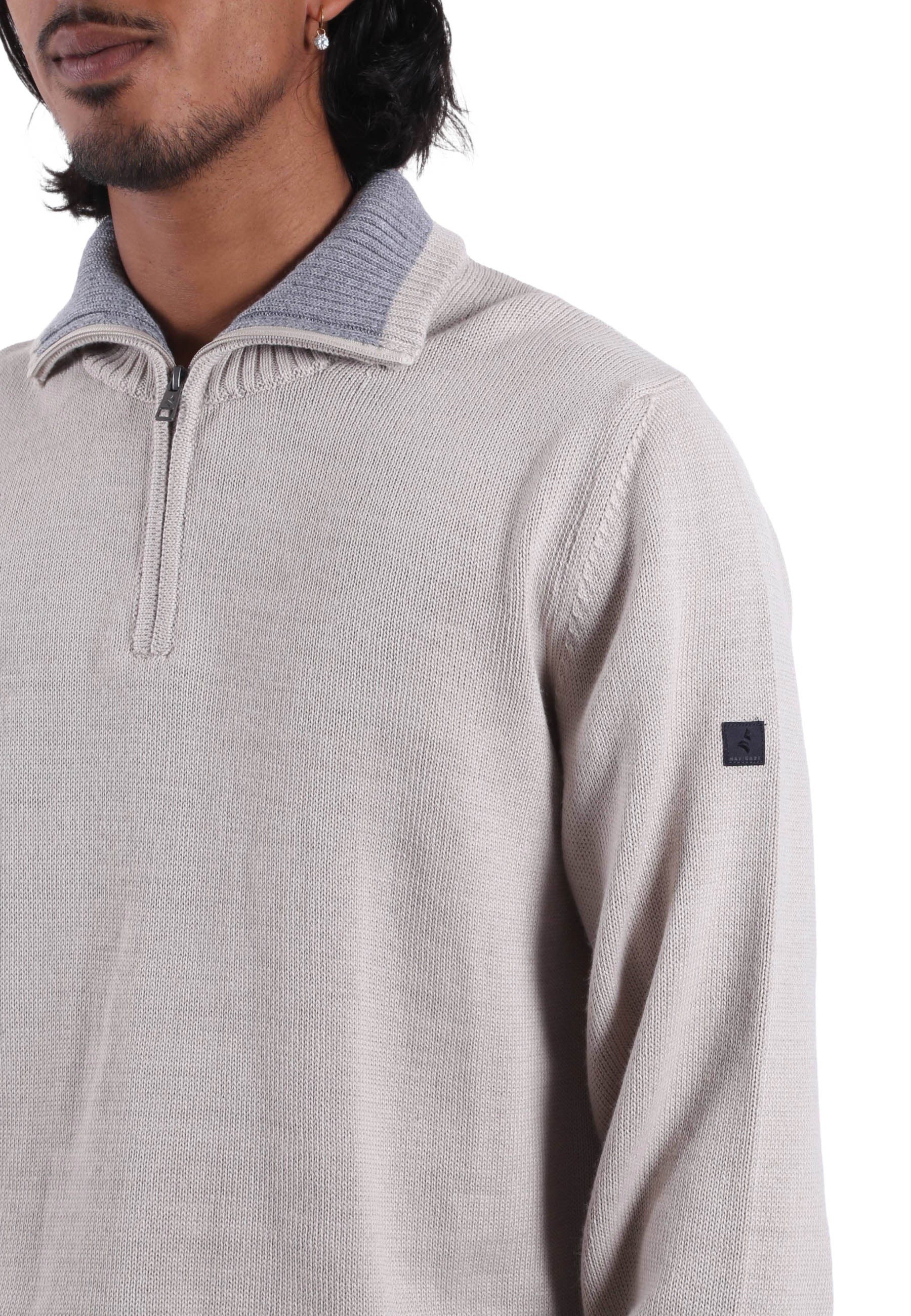 Maglia a collo alto Beige Navigare