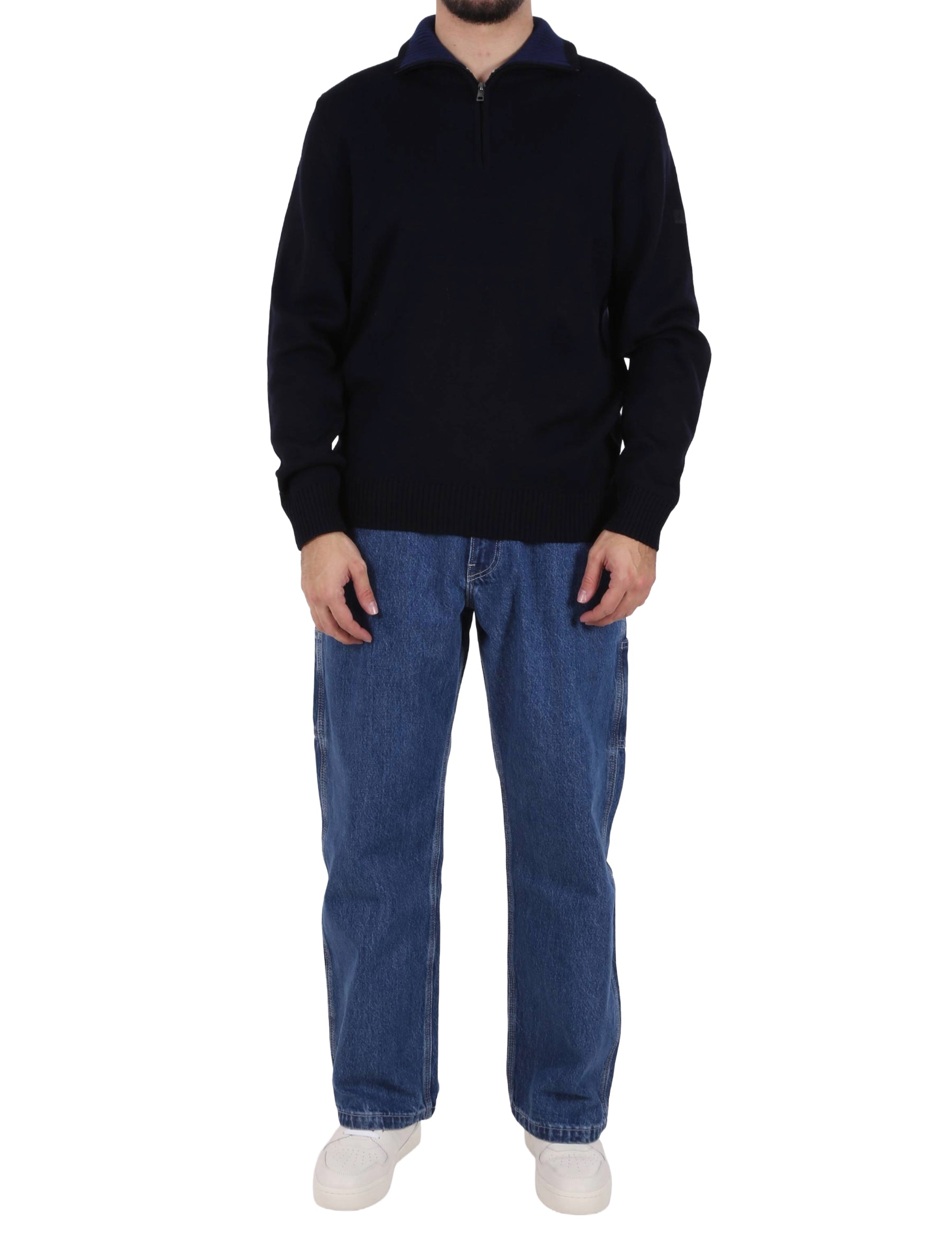 Maglia a collo alto Blu Navigare