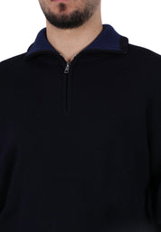 Maglia a collo alto Blu Navigare