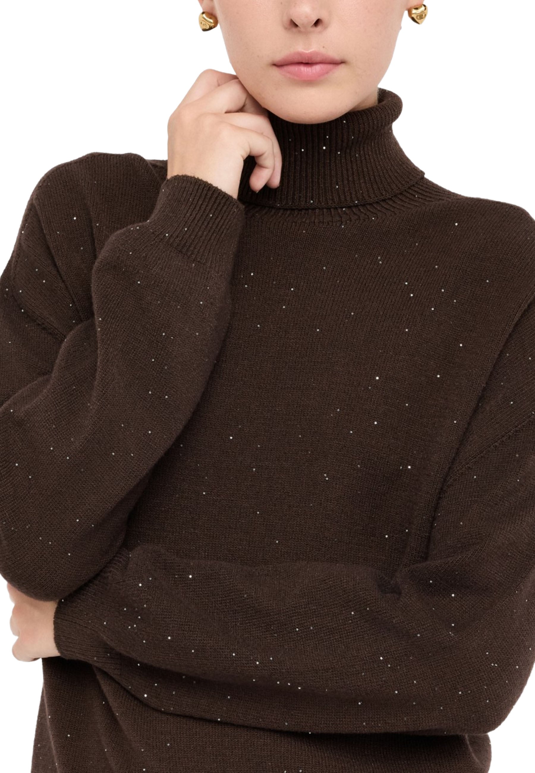 Maglia a collo alto Marrone Liu-jo