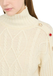 Maglia a collo alto Beige Liu-jo