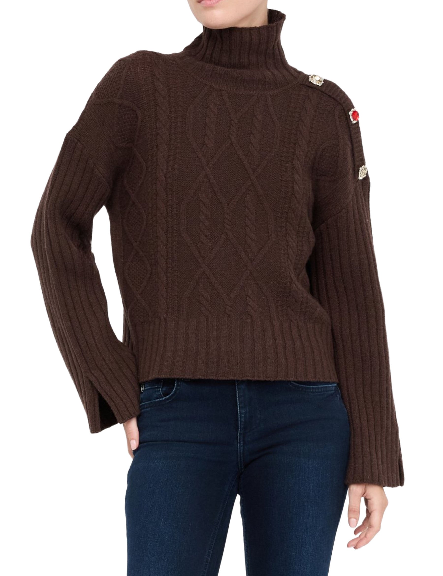 Maglia a collo alto Marrone Liu-jo