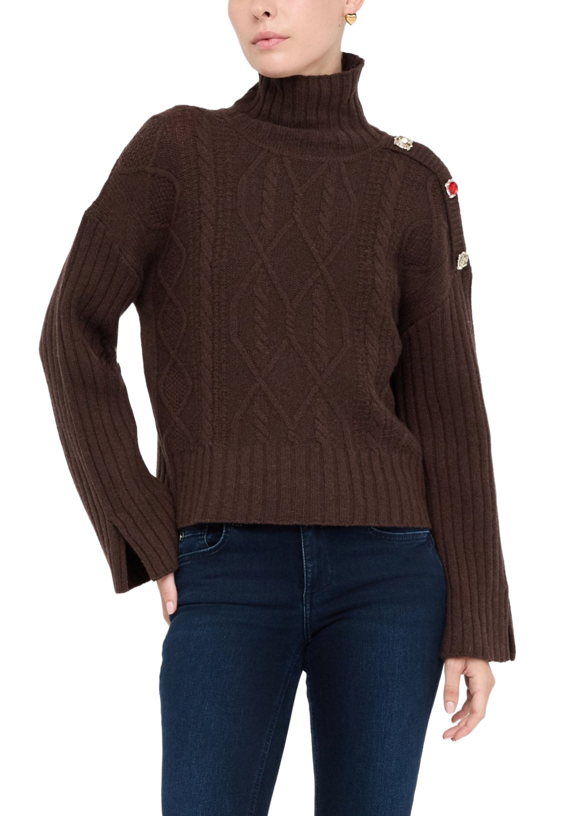 Maglia a collo alto Marrone Liu-jo